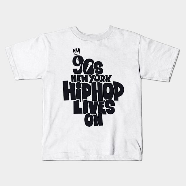 Throwback to the Golden Age of Hip Hop's Iconic '90s Era in New York Kids T-Shirt by Boogosh